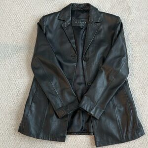 Y2K leather jacket
